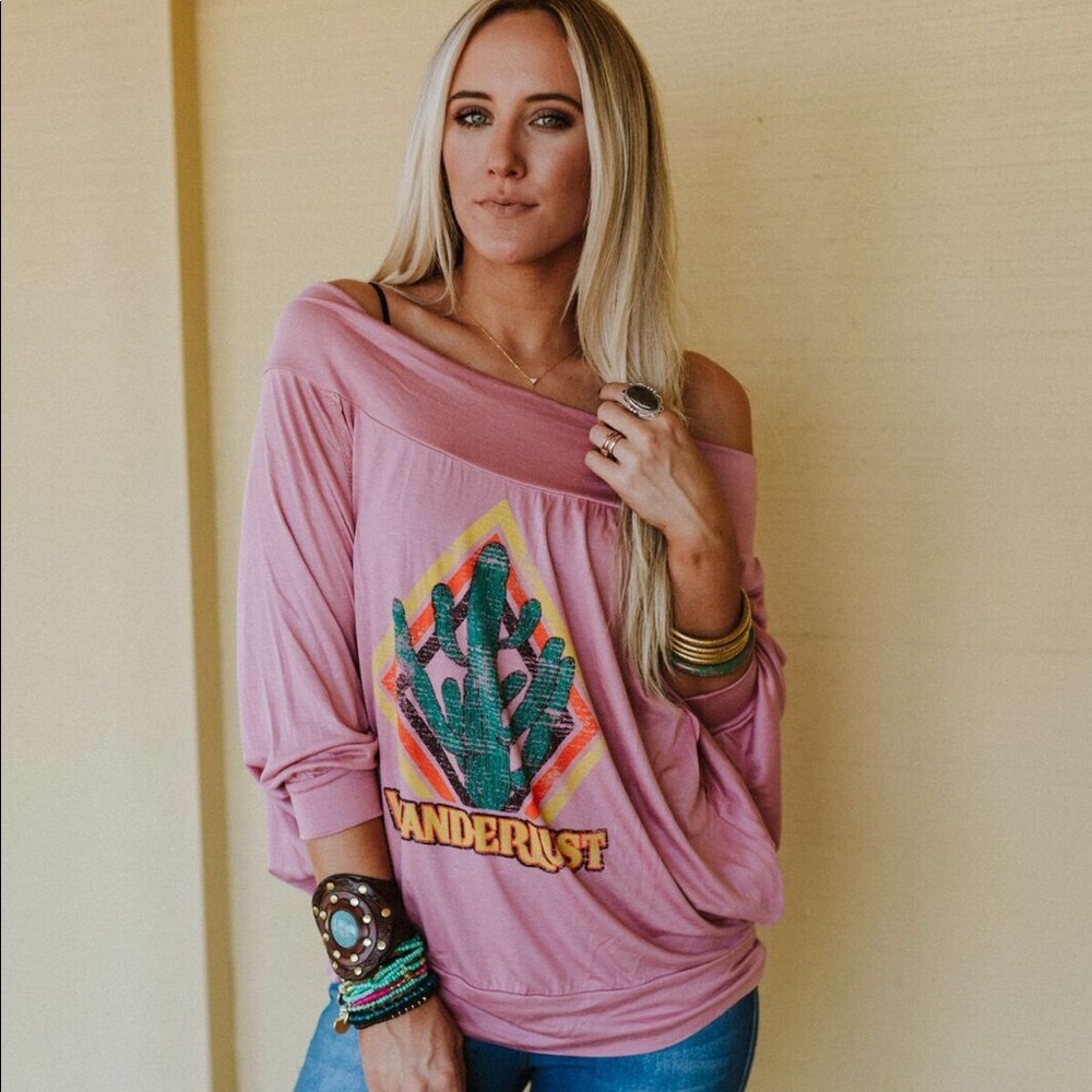 NWOT three bird nest wanderlust dolman top